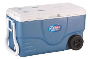 Image of Coleman Xtreme 5 - 62 Quart Wheeled Cooler, Blue, Holds 85 Cans 6262A748