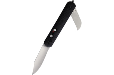 Image of Colonial Auto Law Enforcement Automatic Folding Knife, 4.63in Closed, 3in, Satin 440A SS Clip Point/Sheepsfoot Blade, Black GFN Handle, 557