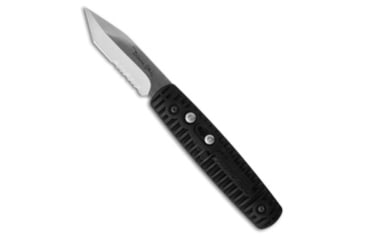 Image of Colonial Knife Co. Colonial Knife Company Blackie Collins Tanto Automatic 2.75" Serr 106*DISC*, Black, 440, adult, BHQ-230667
