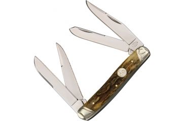 Image of Colt 4 Blade Muskrat Folding Knife,Stainless Blade, Stag Bone Handle CT432