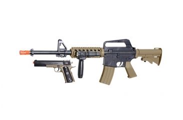 Image of A11 RIS Spring Rifle w/Colt 1911 Spring Pistol, Black/Tan