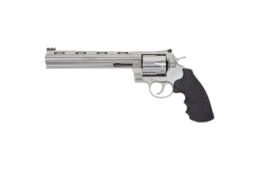 Image of Colt Anaconda Revolver, .44 Remington Magnum, 8in Barrel, Green Front Fiber Optic Sight, Stainless Frame, Rubber Grip, 6 Round Cylinder, ANACONDASP8RFT