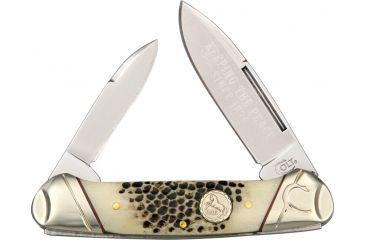 Image of Colt Buckshot Bone Canoe Folding Knife,Spear/Pen Blade, Buck Shot Bone Handle CT478