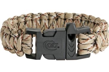 Image of Colt Tactical S.P.E.A.R. Survival Bracelet, double weave, 1in release buckle, 7.375in dia, 10.5in cord, desert tan CT3018