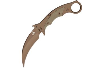 Image of Colt Desert Karambit Fixed Blade Knife, 4.125in, Stainless Hawkbill Blade, Aluminum Handle G10 Inlays CT513