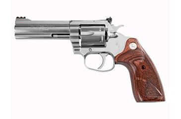 Image of Colt King Cobra Revolver, .357 Magnum, 4.25 in barrel, stainless steel frame, Altamont walnut grip, revolving chamber, fiber optic front, adj. V-notch rear, 6 round cylinder, King Cobra-4-FRRMPG