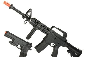 Image of Colt Licensed M4 A1 RIS Spring Powered and 1911 Spring Pistol On Duty Kit, Black, Large, 180785