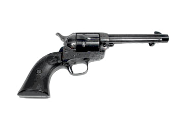 Image of Colt Single Action Army Revolver, .38 Special, 5.5 in barrel, color case blued steel frame, Double Eagle black composite grip, revolving chamber, fixed blade front, fixed rear, 6 round cylinder, SAA-38-2-FRRMPG