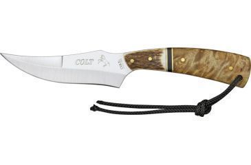 Image of Colt Skinner Fixed Blade Knife, 3.75in, Skinner Blade, Burlwood Stag Handle CT327