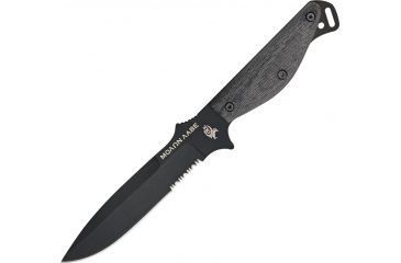 Image of Colt Tactical Molon Labe Fixed Blade Knife, 7.25in, Serrated, Black Micarta Handle CT548
