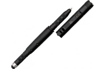 Image of Colt Tactical Pen/Stylus/Light, Grooved Black Aluminum CT3039