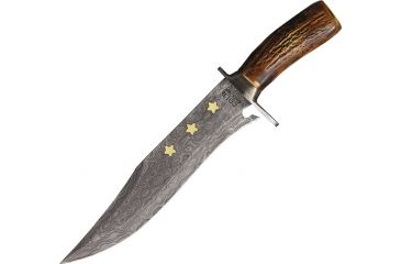 Image of Colt Washington Bowie Fixed Blade Knife,10.5in,Clip Point Blade,Stag Handle CT828