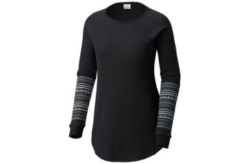 Image of Columbia Along the Gorge Printed Crew, Black, S - Womens, 1803441010-S