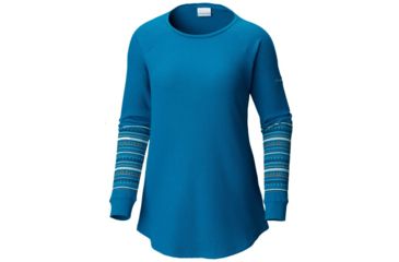 Image of Columbia Along the Gorge Printed Crew, Lagoon, 3X - Womens, 1803442457-3X
