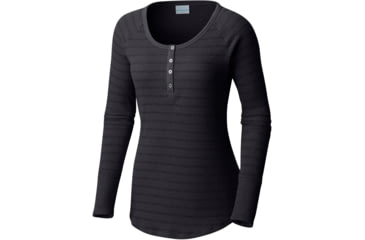 Image of Columbia Along the Gorge Thermal Henley Long Sleeve Top - Women's-Black-Large