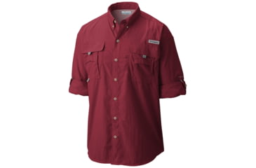Image of Columbia Bahama II Long Sleeve Shirt - Mens, Beet, Extra Small, 101162-607-XS