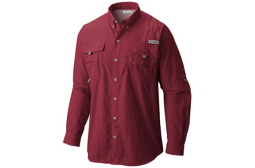 Image of Columbia Bahama II Long Sleeve Shirt - Mens, Beet, Extra Small, 101162-607-XS