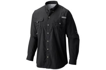Image of Columbia Bahama II Long Sleeve Shirt - Mens, Black, Small, 1011621010-S