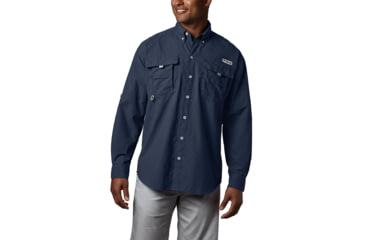 Image of Columbia Bahama II Long Sleeve Shirt - Mens, Collegiate Navy, Extra Small, 101162-464-XS