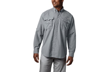 Image of Columbia Bahama II Long Sleeve Shirt - Mens, Cool Grey, Extra Small, 101162-019-XS