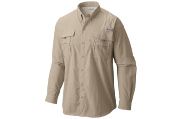 Image of Columbia Bahama II Long Sleeve Shirt - Men's, Fossil, Extra Small, 101162-160-XS