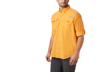 Image of Columbia Bahama II Long Sleeve Shirt - Mens, Summer Orange, Extra Small, 101162-841-XS