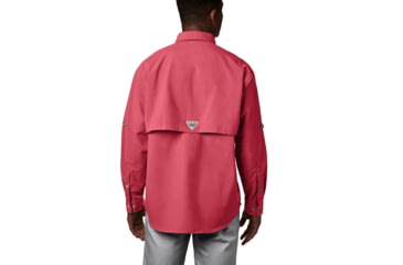 Image of Columbia Bahama II Long Sleeve Shirt - Mens, Sunset Red, Extra Small, 101162-683-XS
