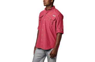 Image of Columbia Bahama II Long Sleeve Shirt - Mens, Sunset Red, Extra Small, 101162-683-XS