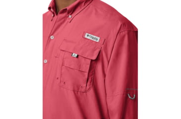 Image of Columbia Bahama II Long Sleeve Shirt - Mens, Sunset Red, Extra Small, 101162-683-XS