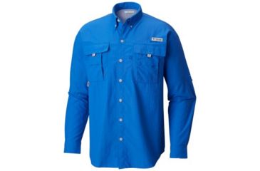Image of Columbia Bahama II Long Sleeve Shirt - Men's, Vivid Blue, Extra Small, 101162-487-XS