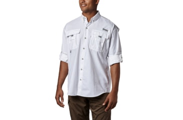 Image of Columbia Bahama II Long Sleeve Shirt - Mens, White, Extra Small, 101162-100-XS