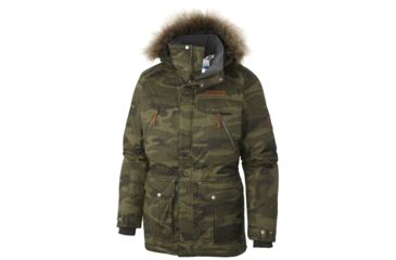 Image of Columbia Barlow Pass 550 TurboDown Jacket - Men's-Peatmoss Tweed Camo-Medium