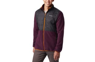 Image of Columbia Basin Butte Fleece Full Zip - Mens, Black Cherry, Shark, Medium, 1861601522-M