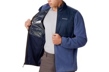Image of Columbia Basin Butte Fleece Full Zip - Mens, Dark Mountain, Collegiate Navy, Small, 1861601478-S