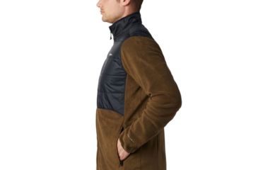 Image of Columbia Basin Butte Fleece Full Zip - Mens, Olive Green, Black, Small, 1861601319-S