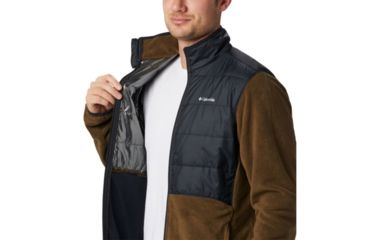 Image of Columbia Basin Butte Fleece Full Zip - Mens, Olive Green, Black, Small, 1861601319-S