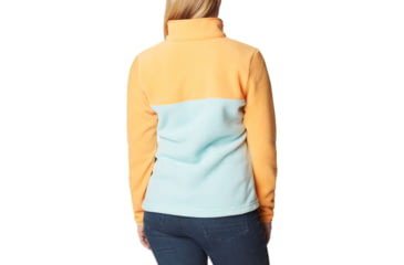 Image of Columbia Benton Springs Half Snap Fleece Pullover - Women's, Aqua Haze/Sunset Peach/Dusty Pink, Large, 1860991321AaHzSstPhDstPkL