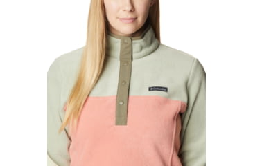 Image of Columbia Benton Springs Half Snap Fleece Pullover - Womens, Faded Peach/Safari/Stone Green, Medium, 1860991852FddPhSfrStnGnM