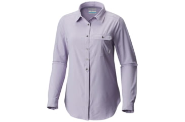 Image of Columbia Bryce Canyon Stretch Long Sleeve Shirt - Womens, Soft Violet Texture Plaid, L 1773651505L