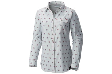 Image of Columbia Bryce Canyon Stretch Long Sleeve Shirt - Womens, Blush Pink Campin Chairs Prt, L 1773651614L