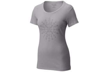 Image of Columbia Camp Columbia Short Sleeve T-Shirt - Women's-Grey Heather-Medium