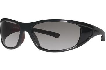 Image of Columbia Chute Sunglasses - Frame Shiny Black/Thunderbird Red, Lens Color Grey, Size 62/15mm CBCHUTEPZ602