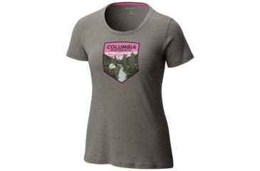 Image of Columbia Badge Tee - Womens, Charcoal Heather, L, 1772221030L