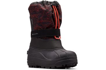 Image of Columbia Childrens Powderbug Plus II Print Winter Boots - Kids, Shark, Emperor, Medium, 13, 1637882018-13
