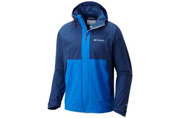 Image of Columbia Evolution Valley Lightweight Rain Jacket - Mens, Super Blue, Carbon, S 1773841438S