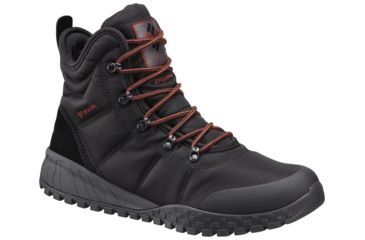 Image of Columbia Fairbanks Omni-Heat Winter Boot - Men's-Black/Rusty-Medium-12