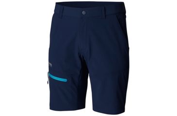 Image of Columbia Featherweight Hike Shorts - Mens, Collegiate Navy, Modern Turq Zip, 32, 10 Inch, 1839591464-32