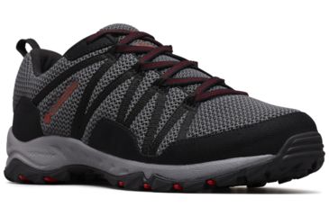 Image of Columbia Firecamp Knit Trail Shoes - Mens, Graphite/Fiery Red, Medium, 9.5, 1831931053-9.5