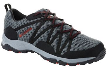 Image of Columbia Firecamp Knit Trail Shoes - Mens, Graphite/Fiery Red, Medium, 9.5, 1831931053-9.5
