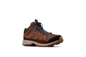 Image of Columbia Five Forks Mid Waterproof Hiking Boots - Mens, Dark Truffle, Lagoon, Medium, 8, 1867501206-8